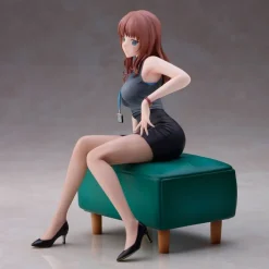 Doshima Illustration - Senior Office Lady With Many Moles Statue / Original Illustration: Union Crea